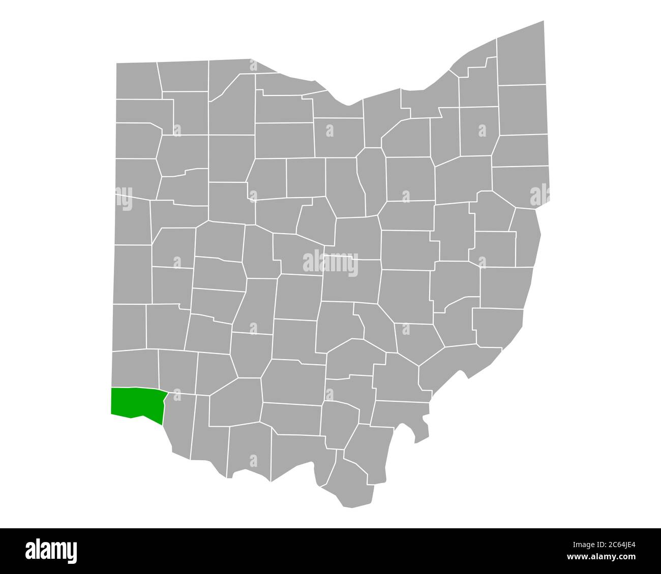Map of Hamilton in Ohio Stock Photo - Alamy