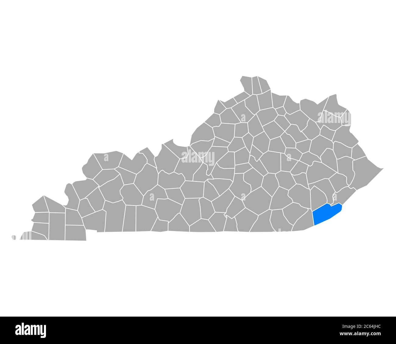 Map of Harlan in Kentucky Stock Photo Alamy