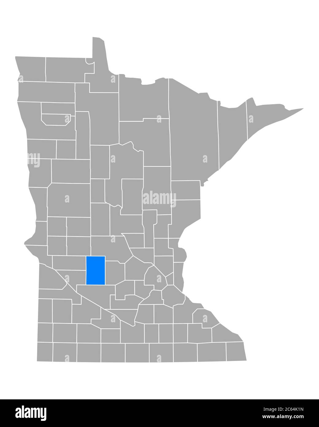 Map of Kandiyohi in Minnesota Stock Photo Alamy