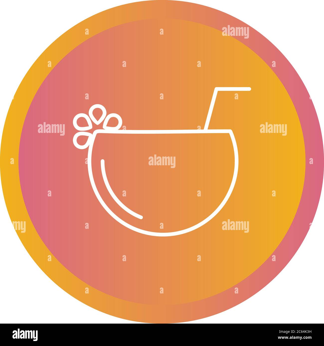 Unique Coconut Drink Vector Line Icon Stock Vector Image & Art - Alamy