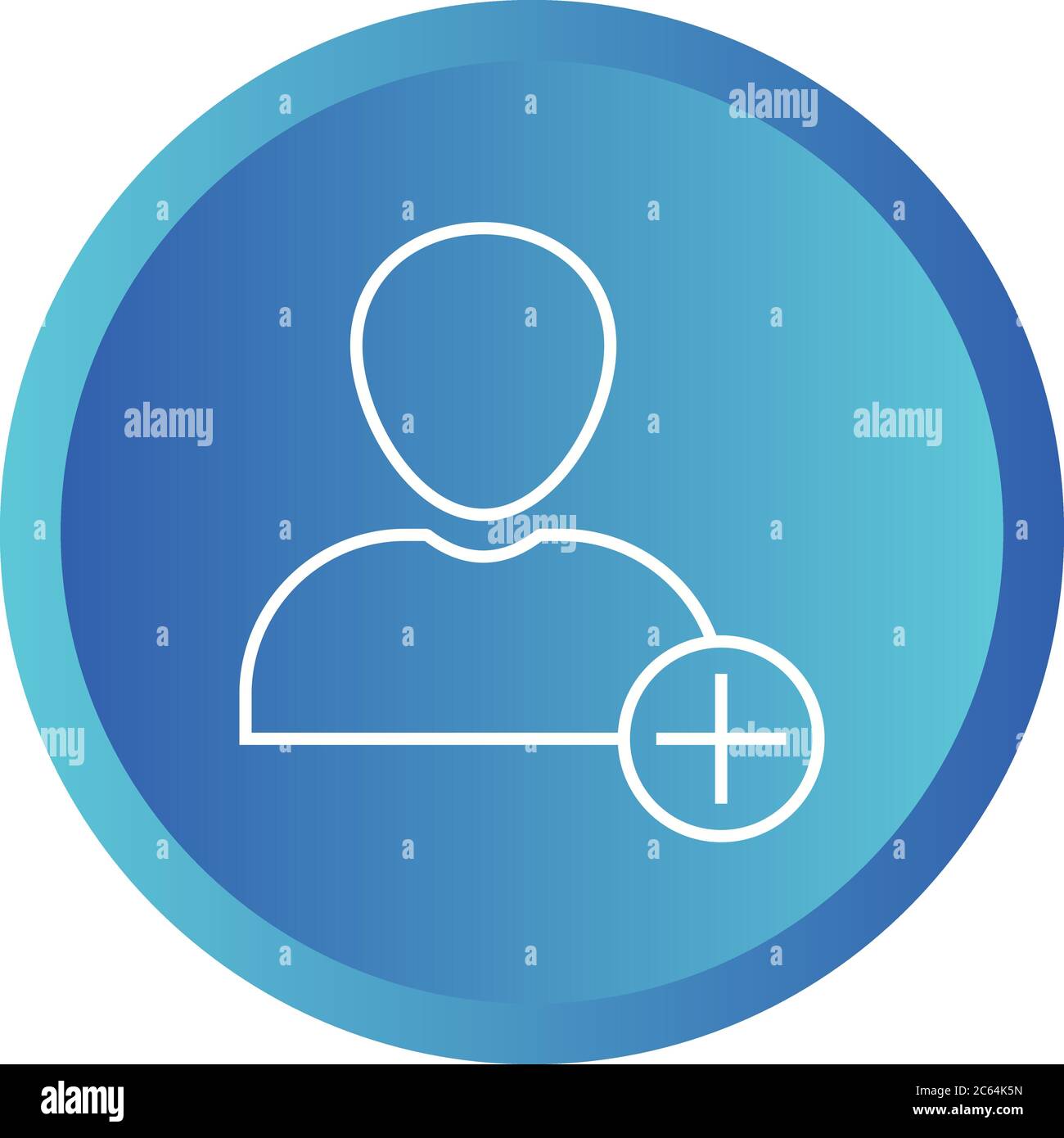 Unique Add Account Vector Line Icon Stock Vector