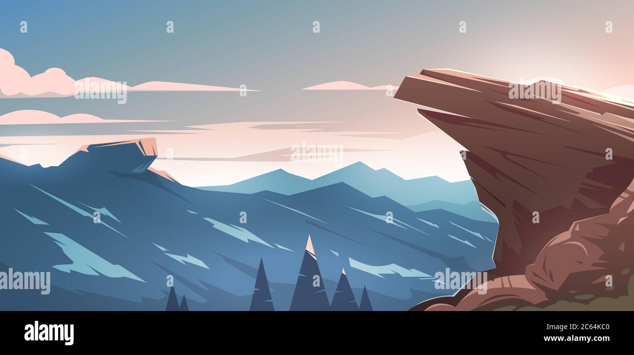 Unbelievable mountain landscape. Stock Vector