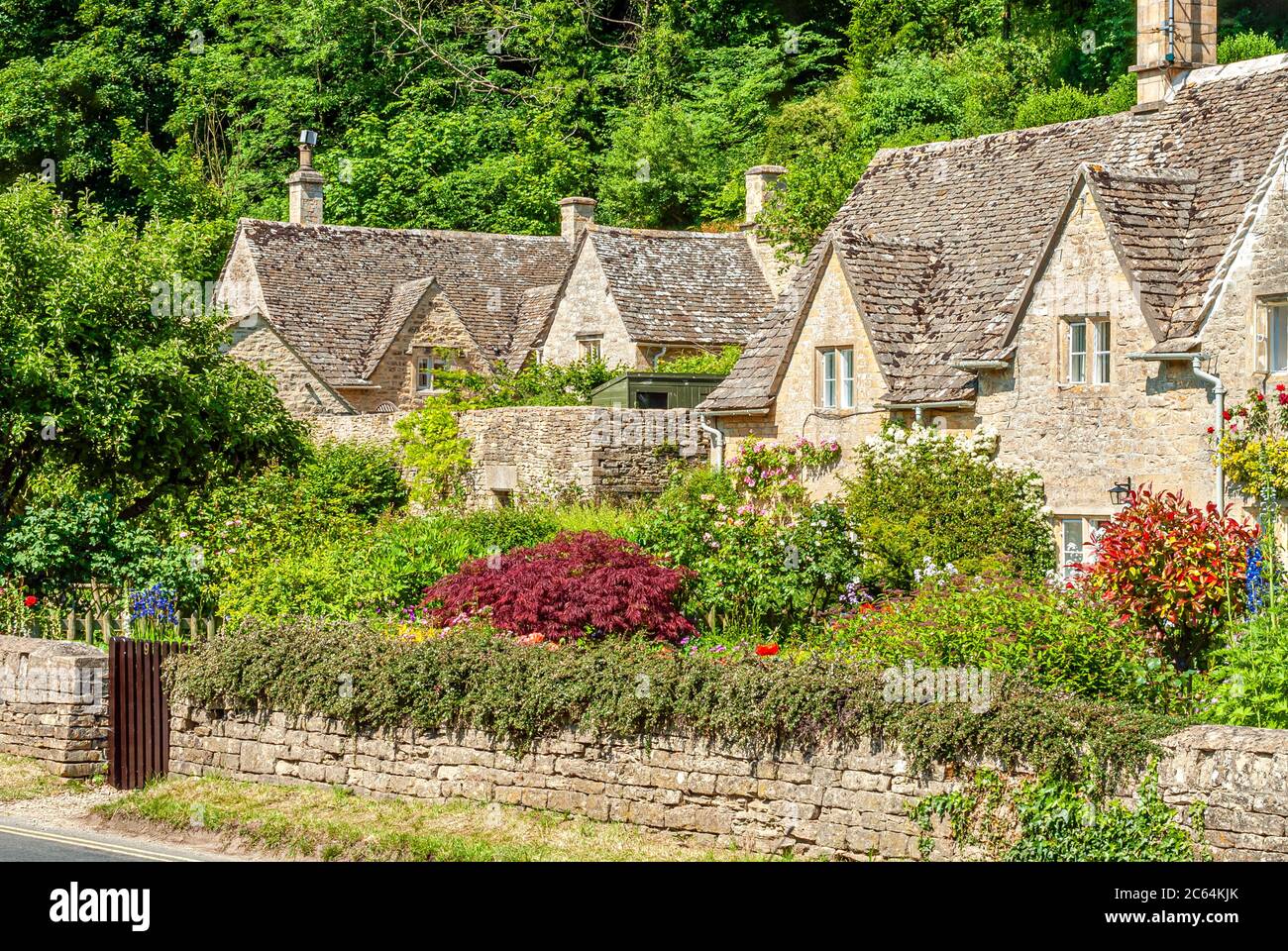 Traditional Weaver Cotswolds-Cottages in Bibury near Cirencester, South East England Stock Photo
