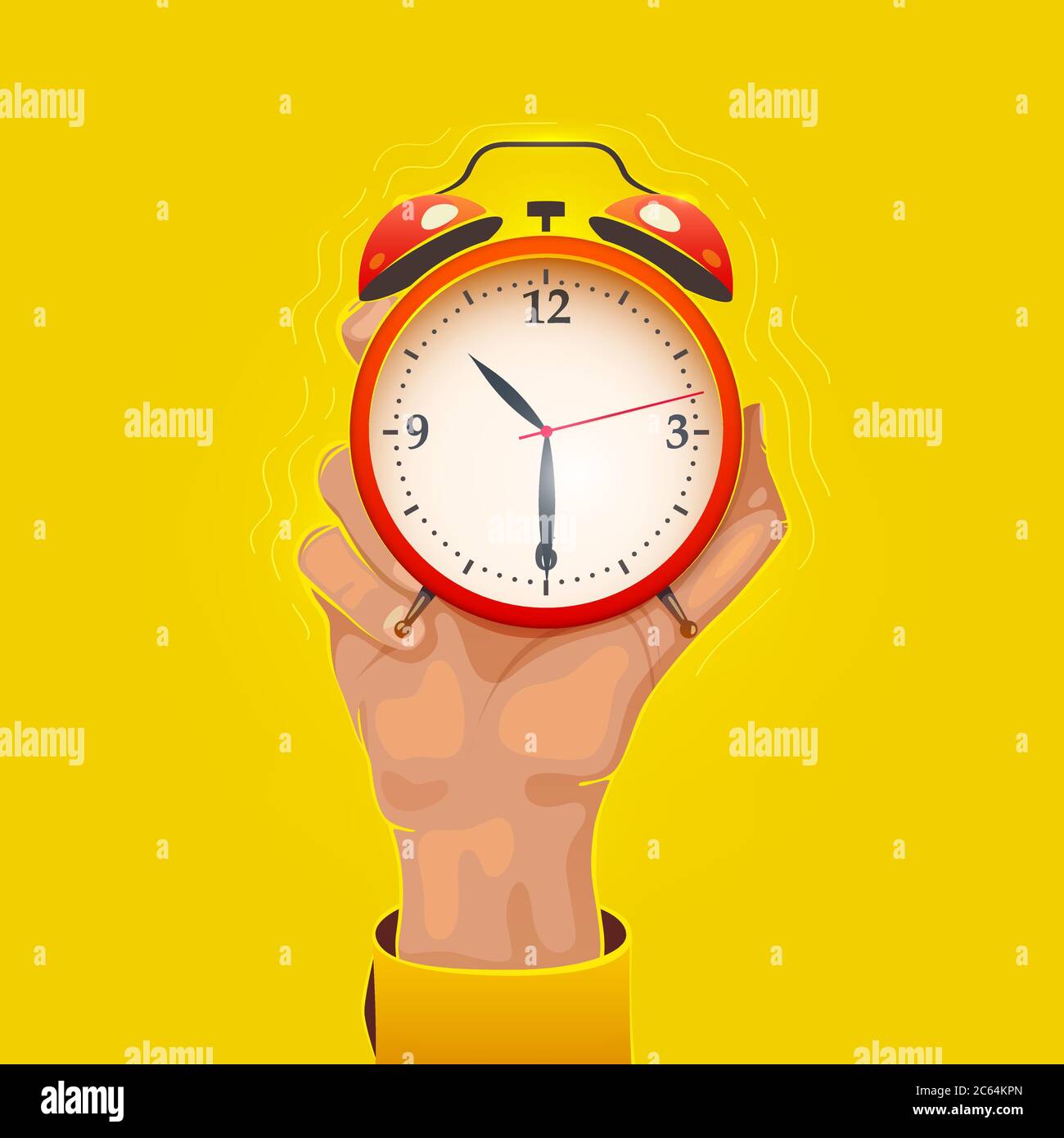 Hand holding the alarm clock Stock Vector Image & Art Alamy