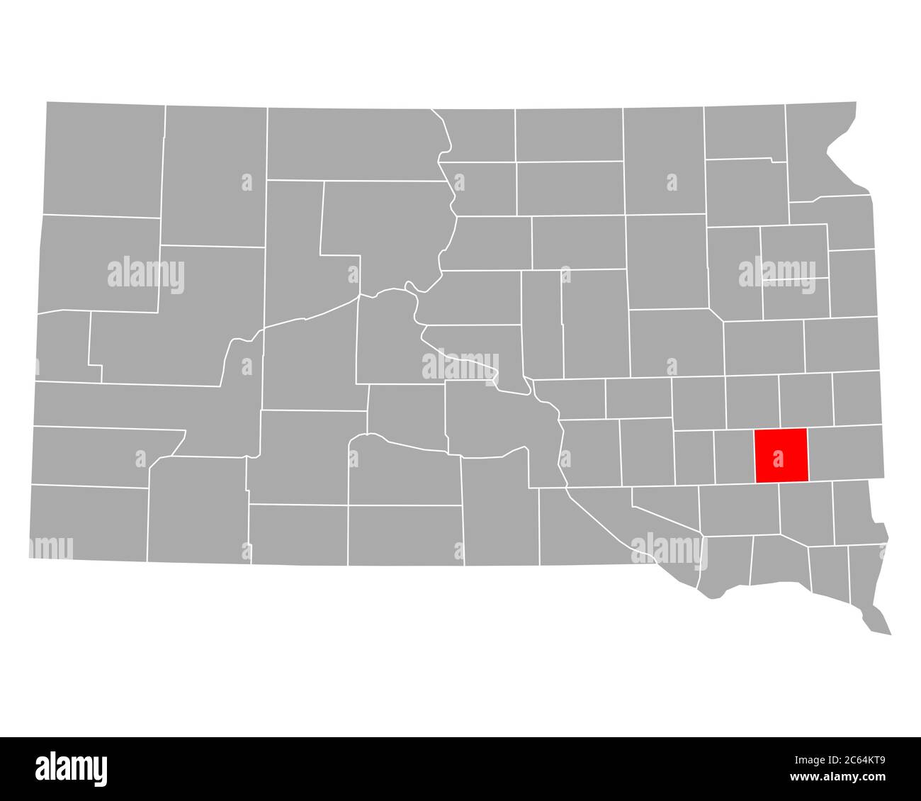 Map of McCook in South Dakota Stock Photo