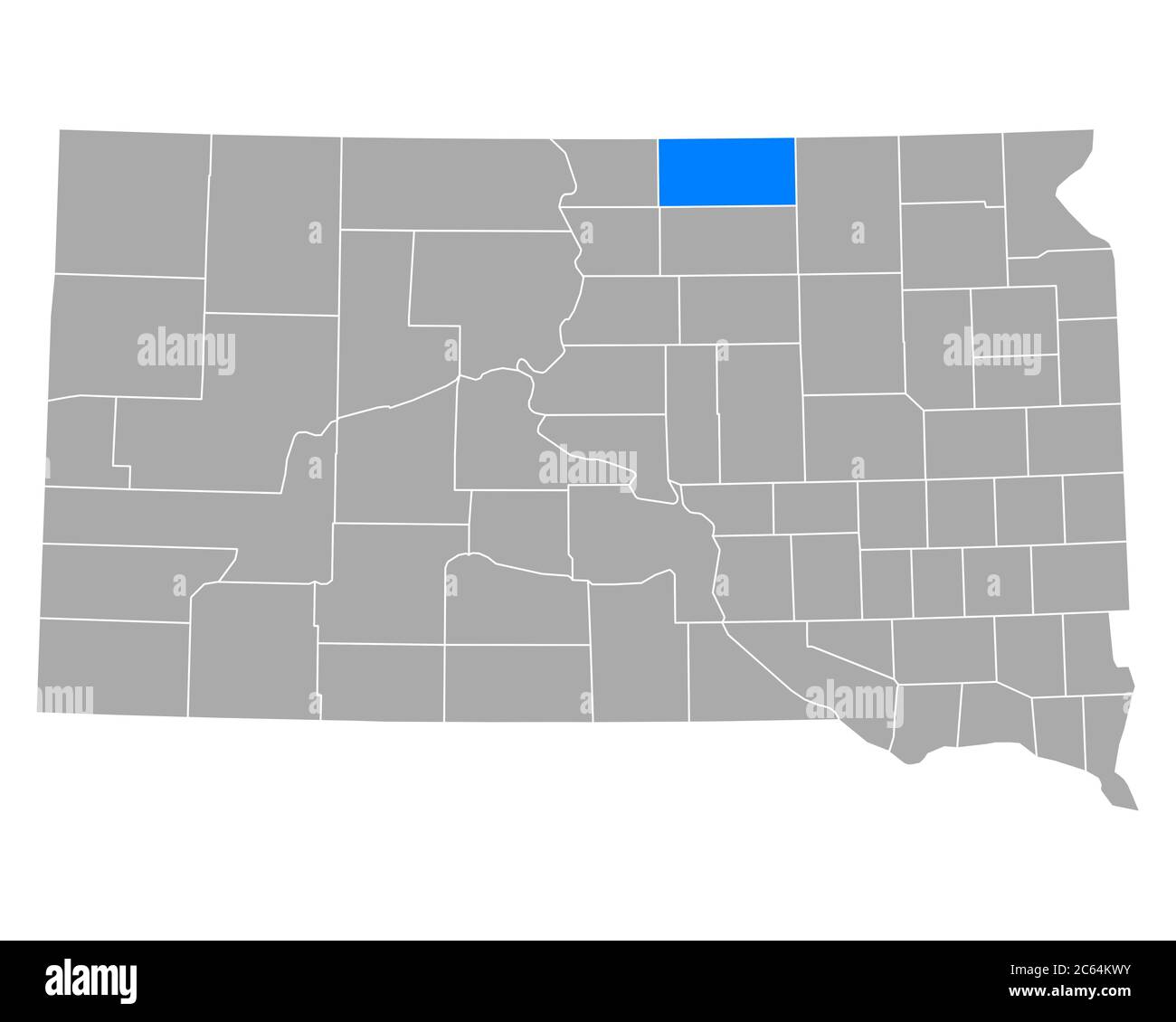 Map of McPherson in South Dakota Stock Photo Alamy