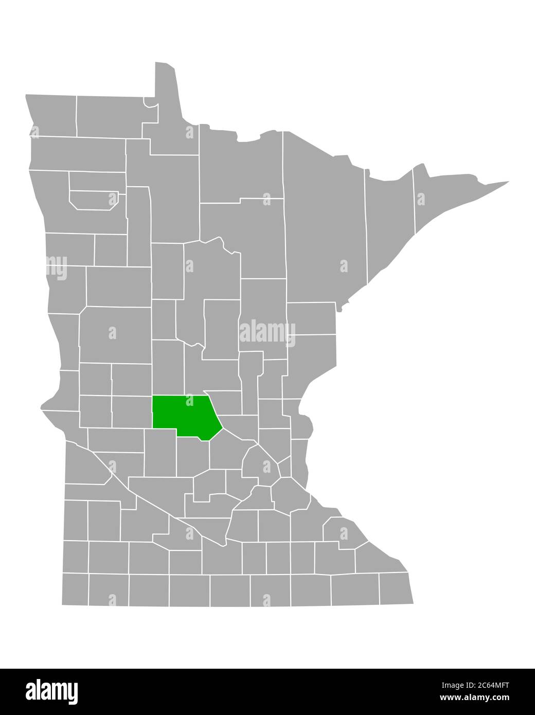 Map of Stearns in Minnesota Stock Photo Alamy