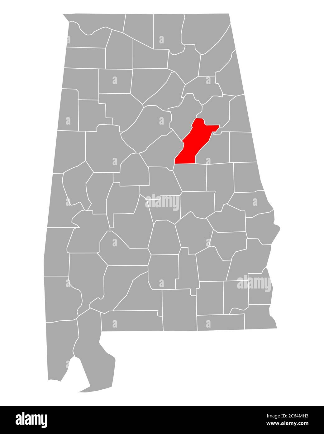 Map of Talladega in Alabama Stock Photo Alamy