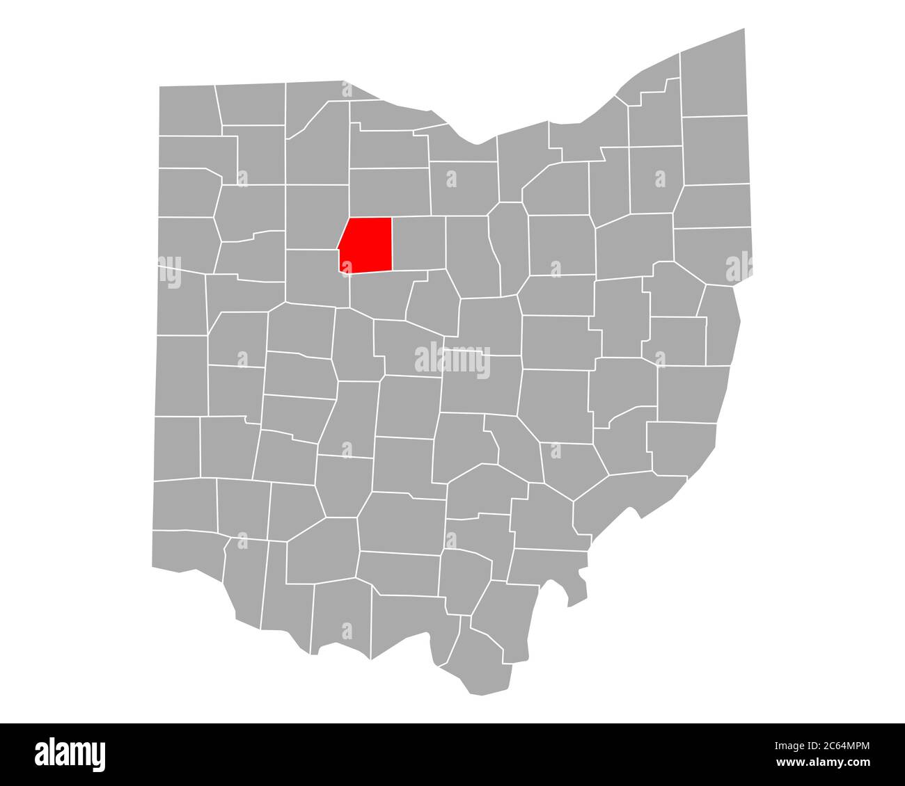 Map of Wyandot in Ohio Stock Photo Alamy