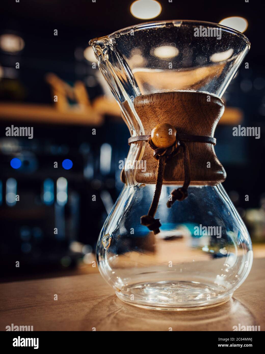 Drop brewing filtercoffee Brews rich and aromatic coffee Stock