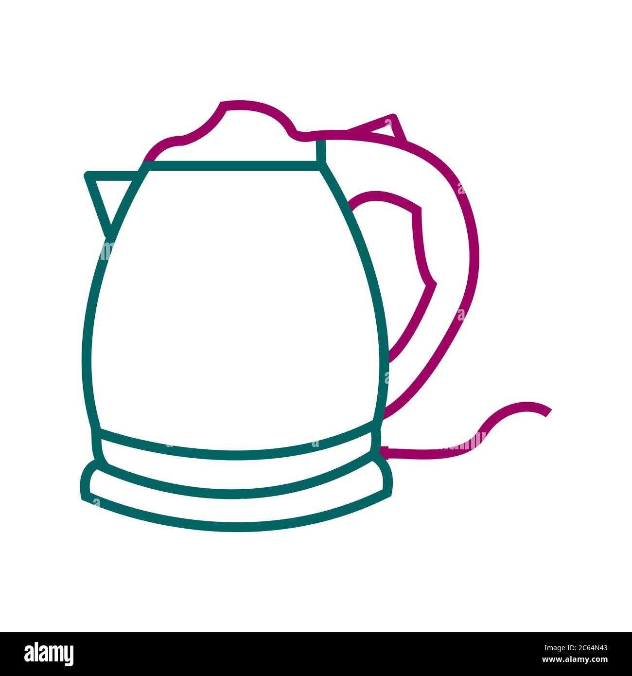 Unique Electric Kettle Line Vector Icon Stock Vector Image & Art - Alamy