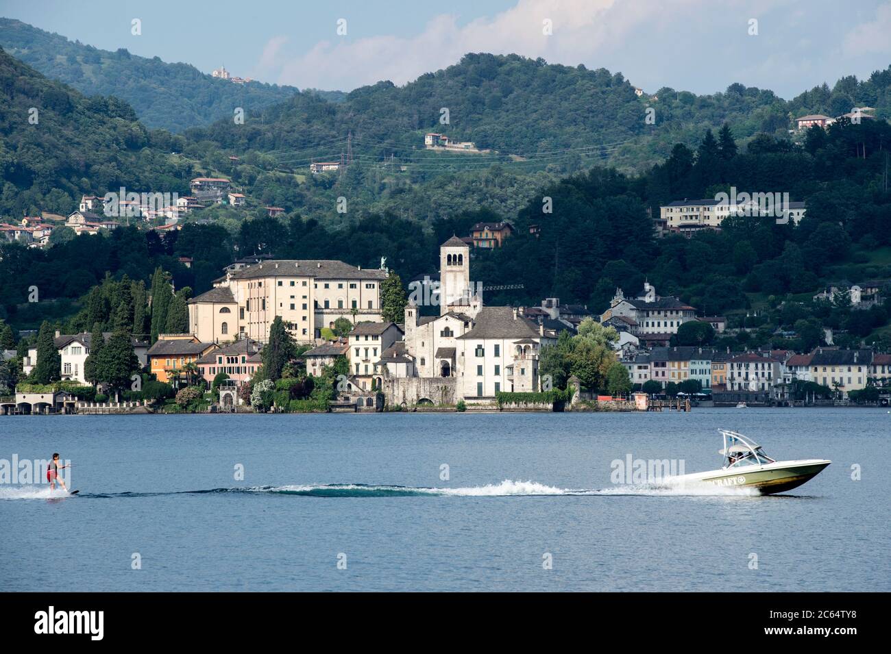 Italy, Lombardy, Lake Orta, San Giulio Island, monastery Stock Photo