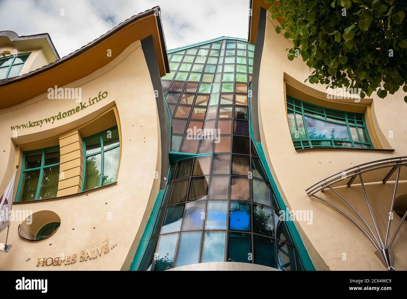 The Crooked House (Krzywy Domek) on Monte Cassino Street., Sopot. Unusual  shaped building, built in 2004, designed by architects Szotynscy \u0026 Zaleski  Stock Photo - Alamy, image size:1300x955