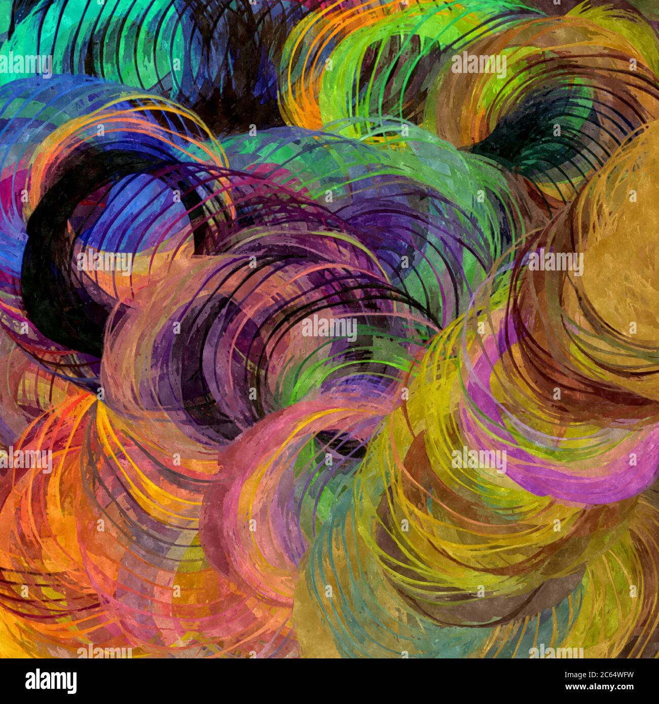 Abstract Stylization abstract psychedelic background watercolor stylization from colored ...
