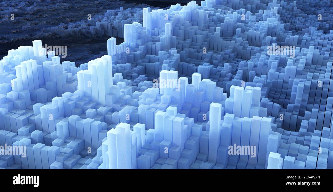 abstract image of cubes background in blue toned Stock Photo - Alamy