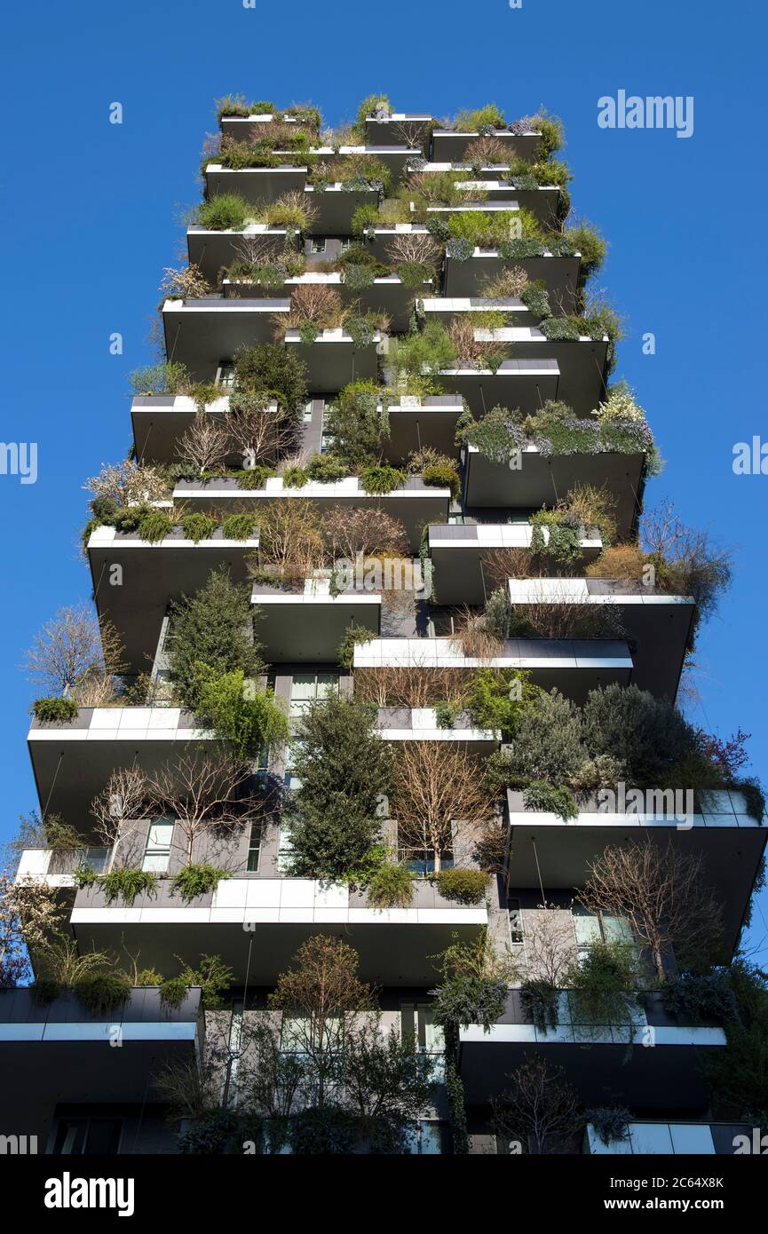 Italy, Lombardy, Milan, Bosco Verticale apartment building Stock Photo