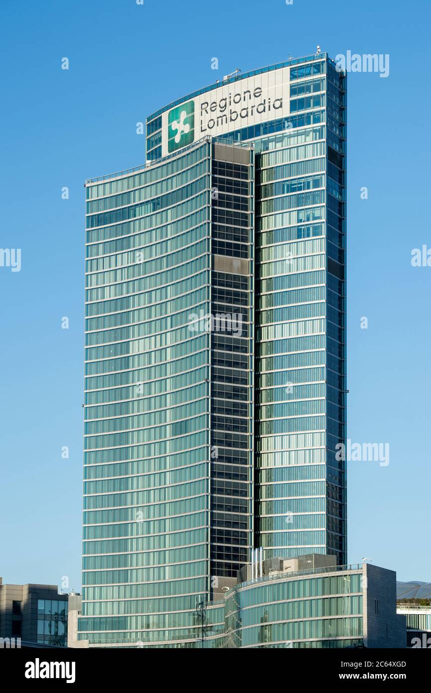 Italy, Lombardy, Milan, Regione Lombardia skyscraper Stock Photo