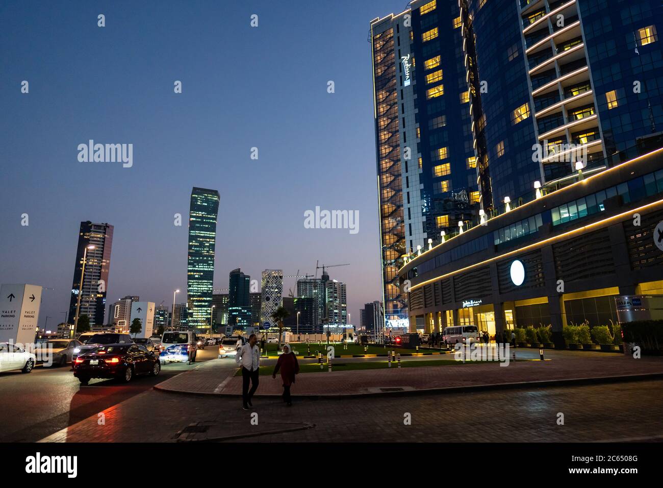 Dubai, UAE January 2020. Dubai skylines at night Stock Photo Alamy