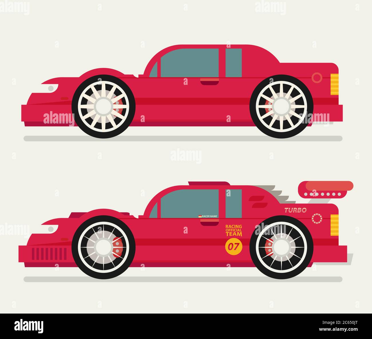 Flat racing car vector. Eps 10 Stock Vector Image & Art - Alamy