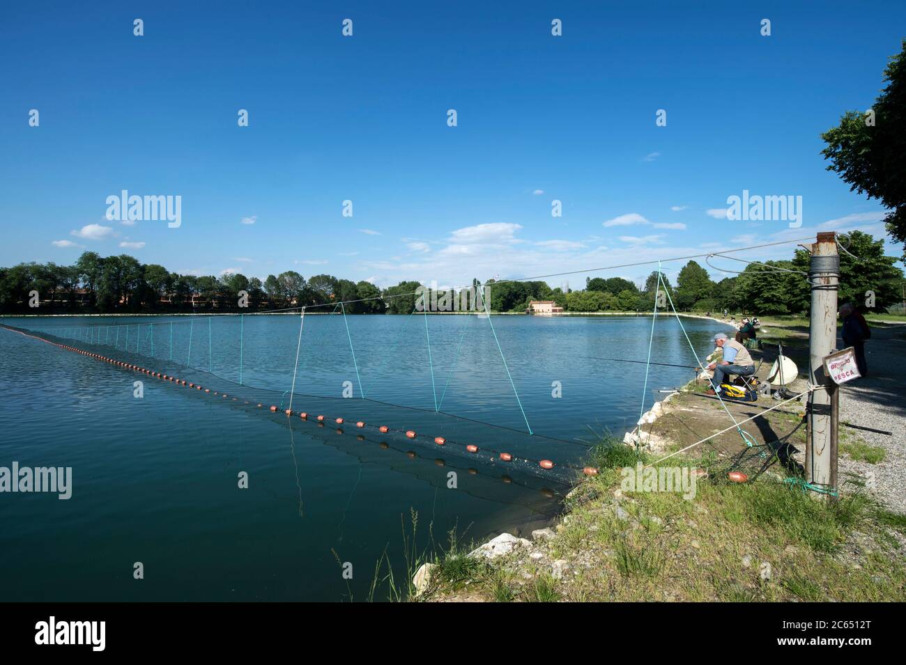 Italy, Lombardy, Milan, Segrate, Redecesio Lake Stock Photo