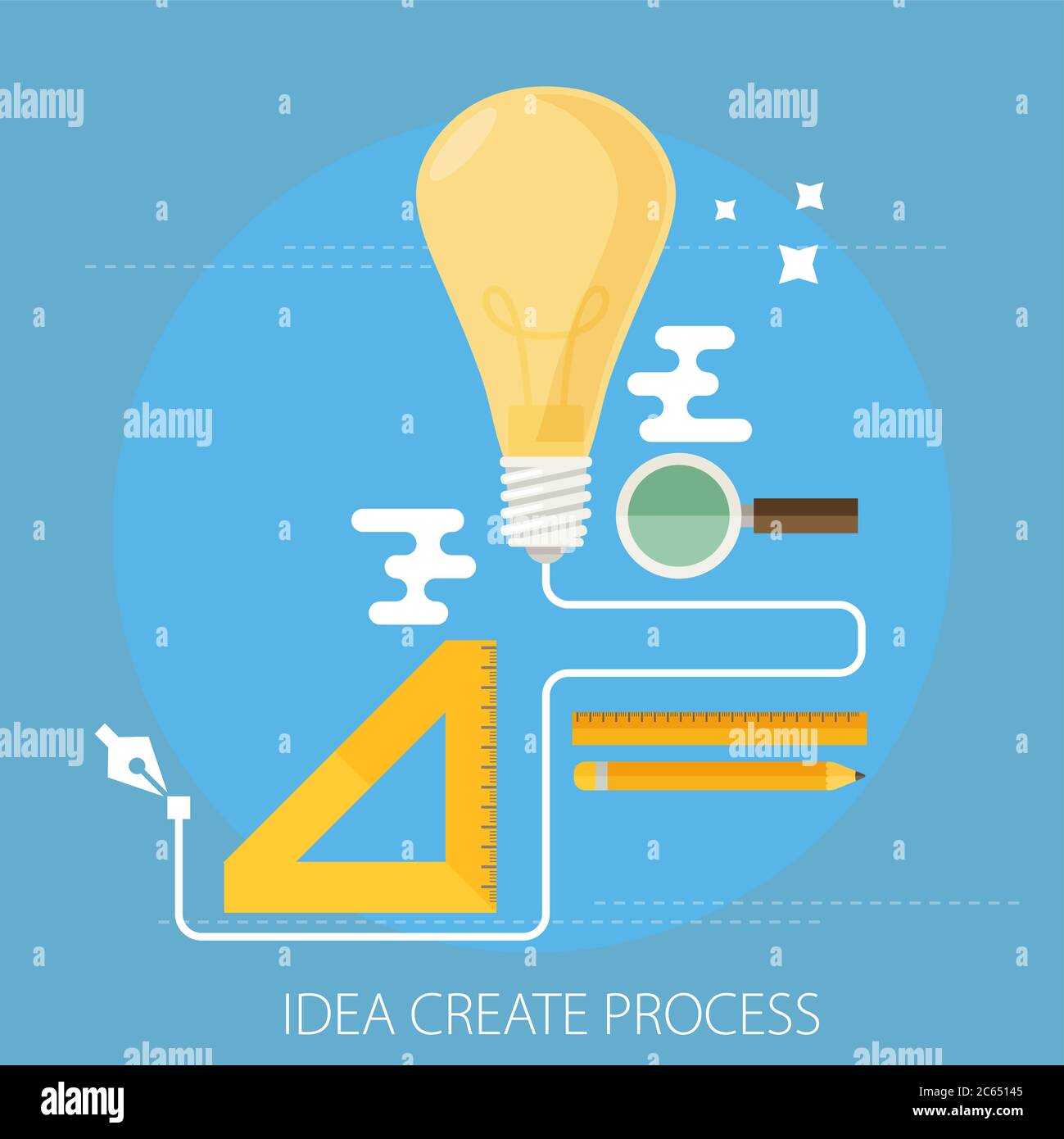 idea creating process concept flat Stock Vector Image & Art Alamy