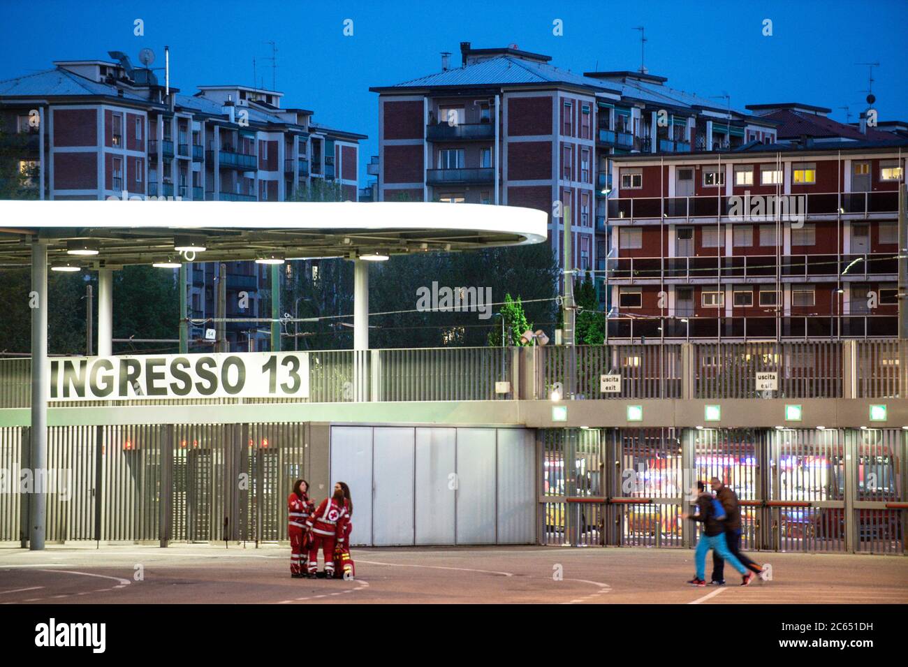 Italy, Lombardy, Milan, detail of San Siro district from the soccer Stadium Stock Photo