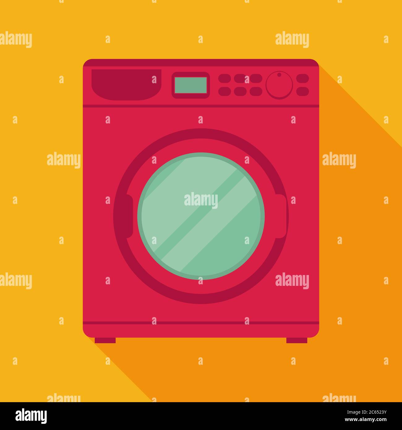 washing machine in flat style.modern vector illustration Stock Vector