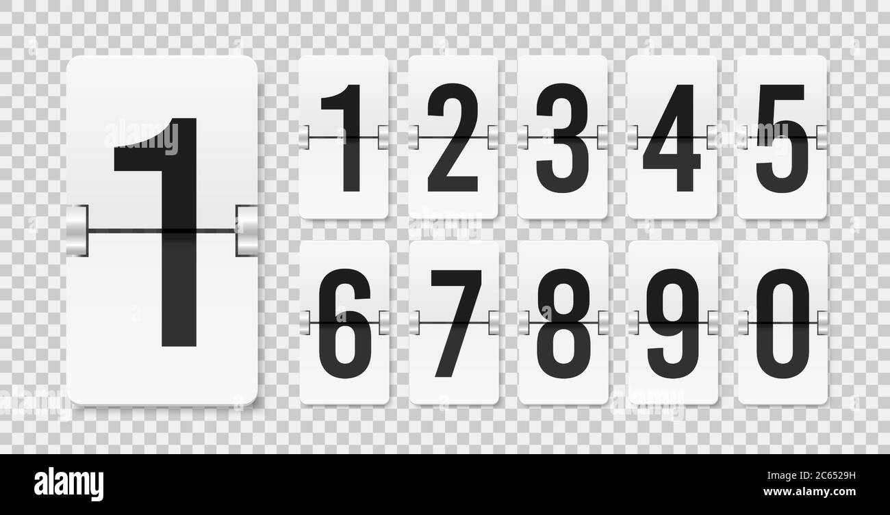 Download Countdown Scoreboard Numbers Score Vector Realistic Timetable Mechanical Retro Airport Flipboard Clicker Mockup Stock Vector Image Art Alamy