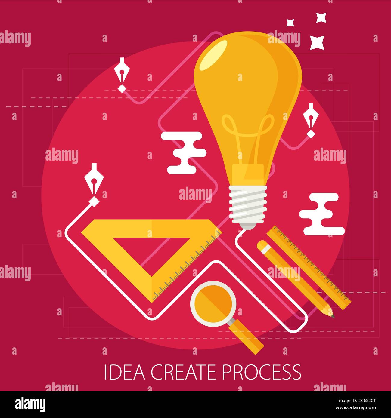 idea creating process concept flat Stock Vector Image & Art Alamy