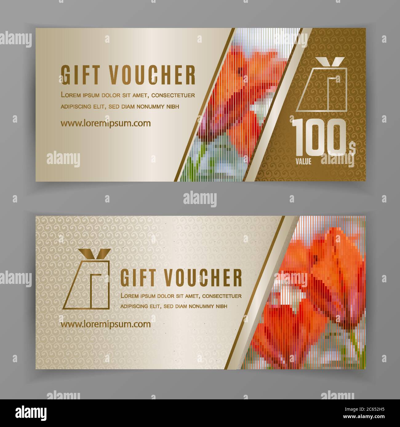 Premium Vector  Gift voucher template design for opening beer