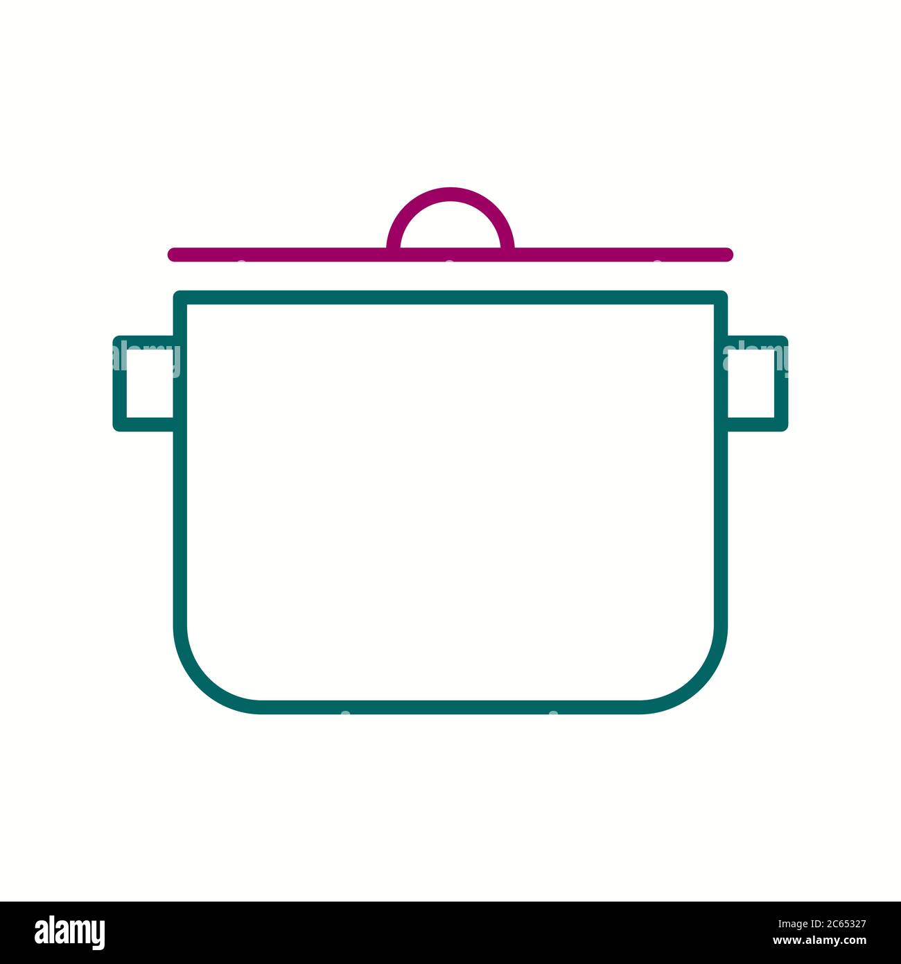 Unique Cooking Pot Vector Line Icon Stock Vector Image & Art - Alamy
