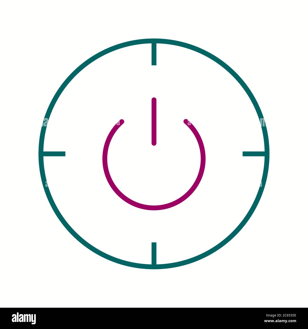 Unique Scheduled Power On And Off Vector Line Icon Stock Vector Image ...