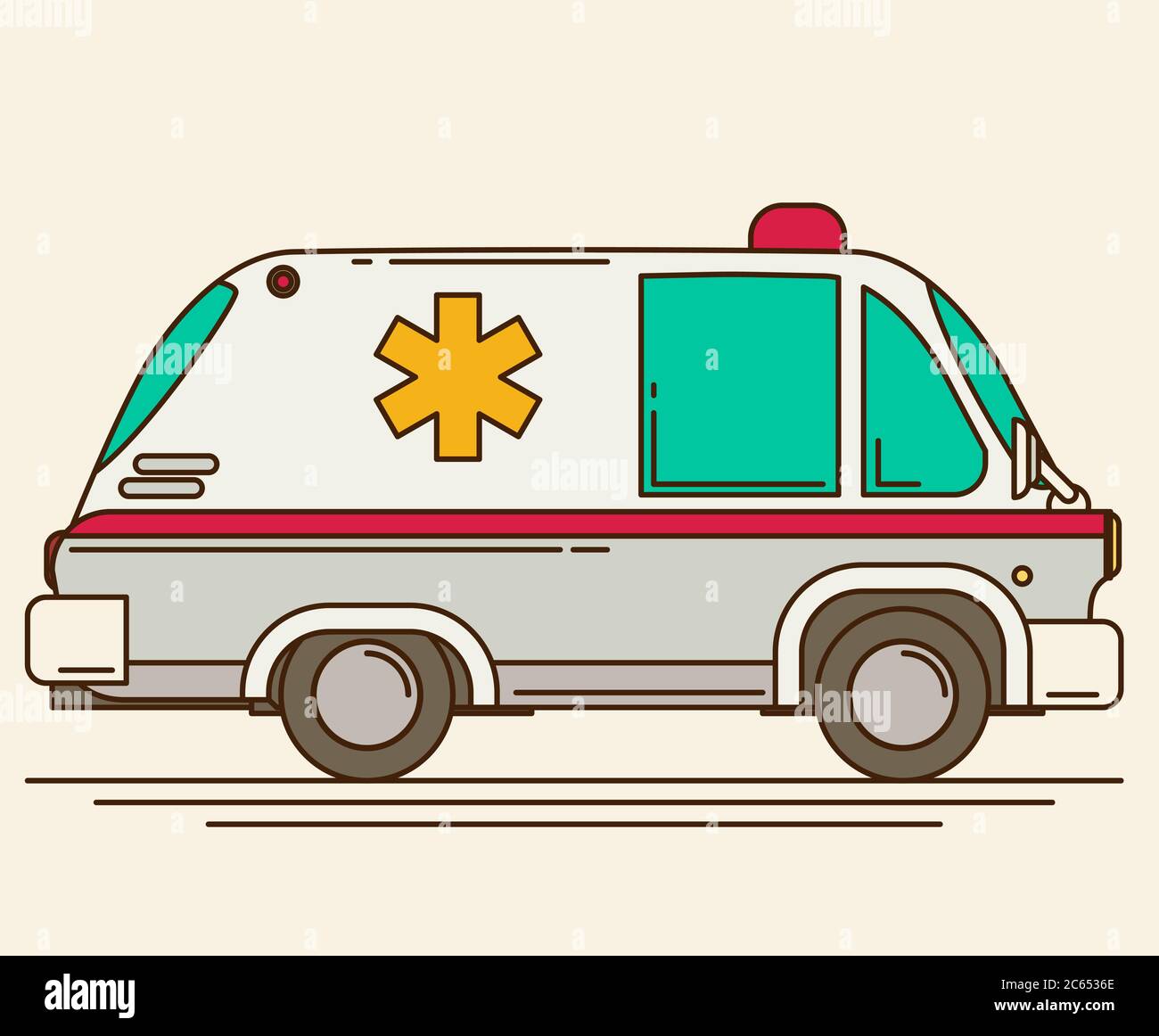 Retro ambulance vector car Stock Vector Image & Art - Alamy