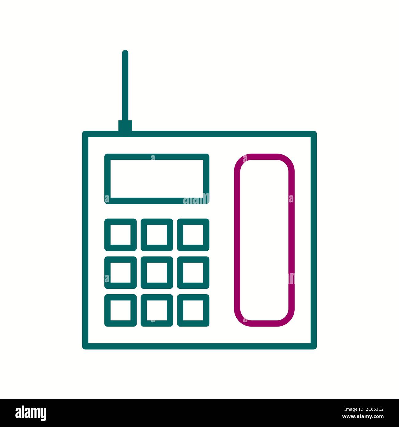 Unique Wireless Landline Phone Vector Line Icon Stock Vector Image ...