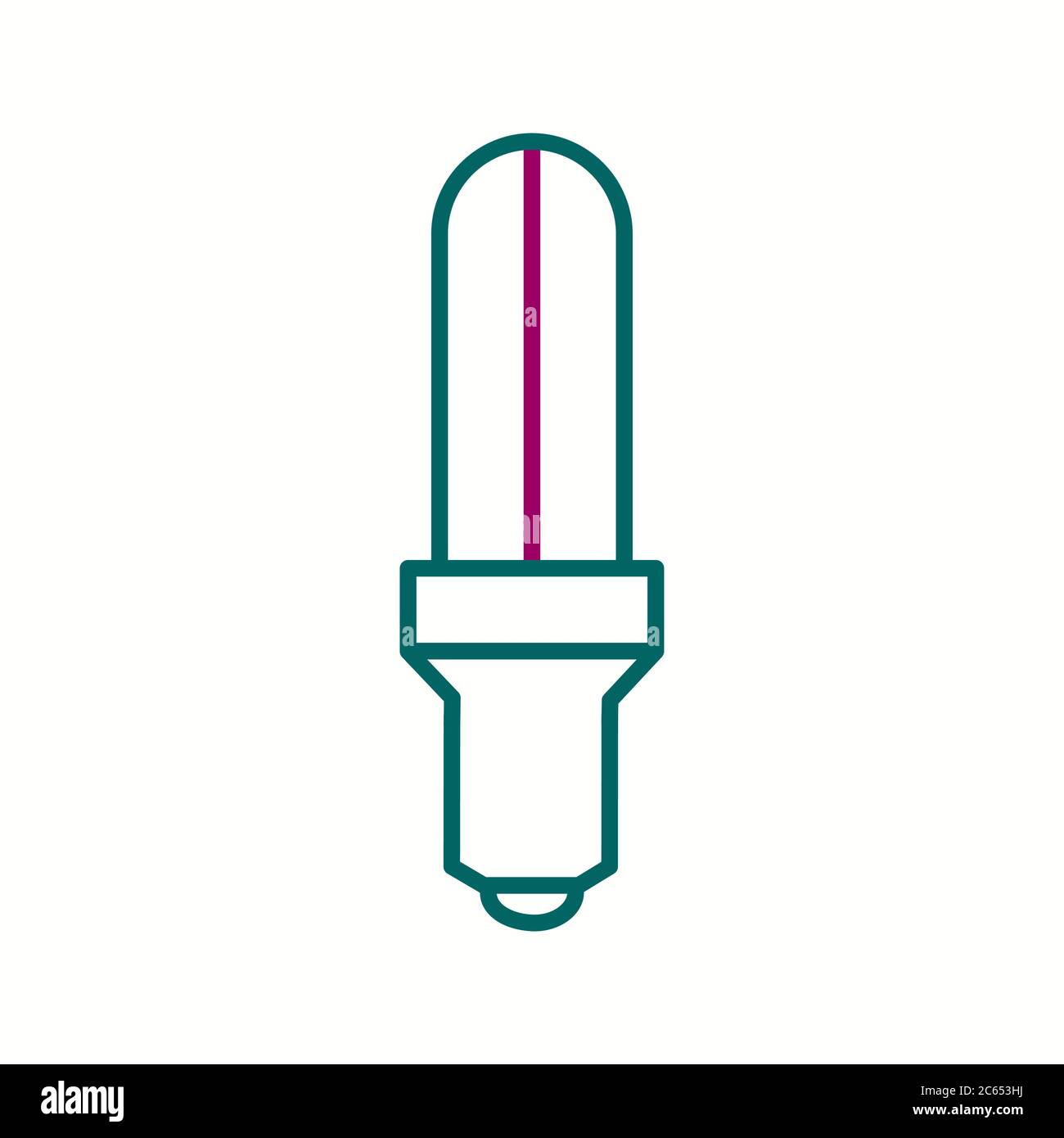 Unique Energy Saver Bulb Vector Line Icon Stock Vector