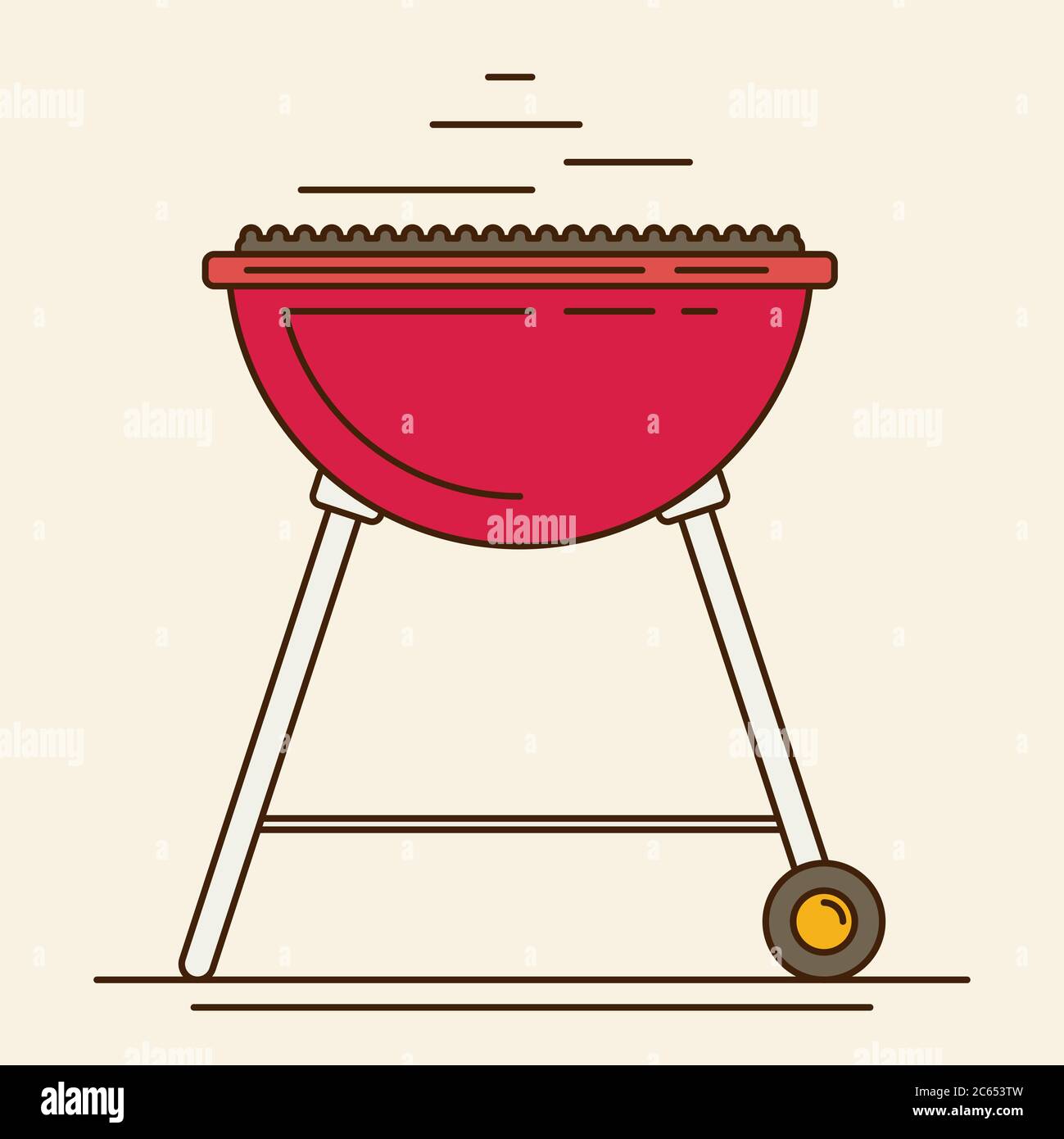 Barbecue. Flat style design - vector Stock Vector Image & Art - Alamy