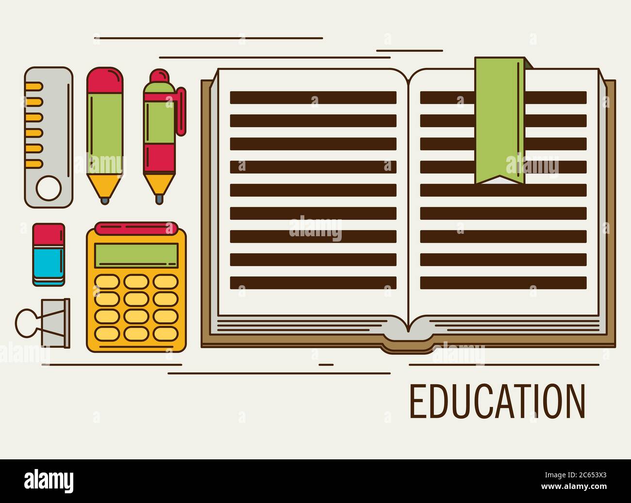 Education flat design concept for web and mobile services and apps ...