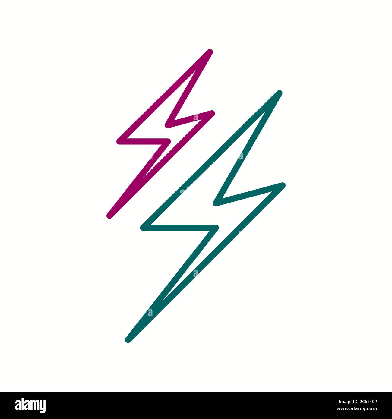 Unique Lightning Vector Line Icon Stock Vector Image & Art - Alamy