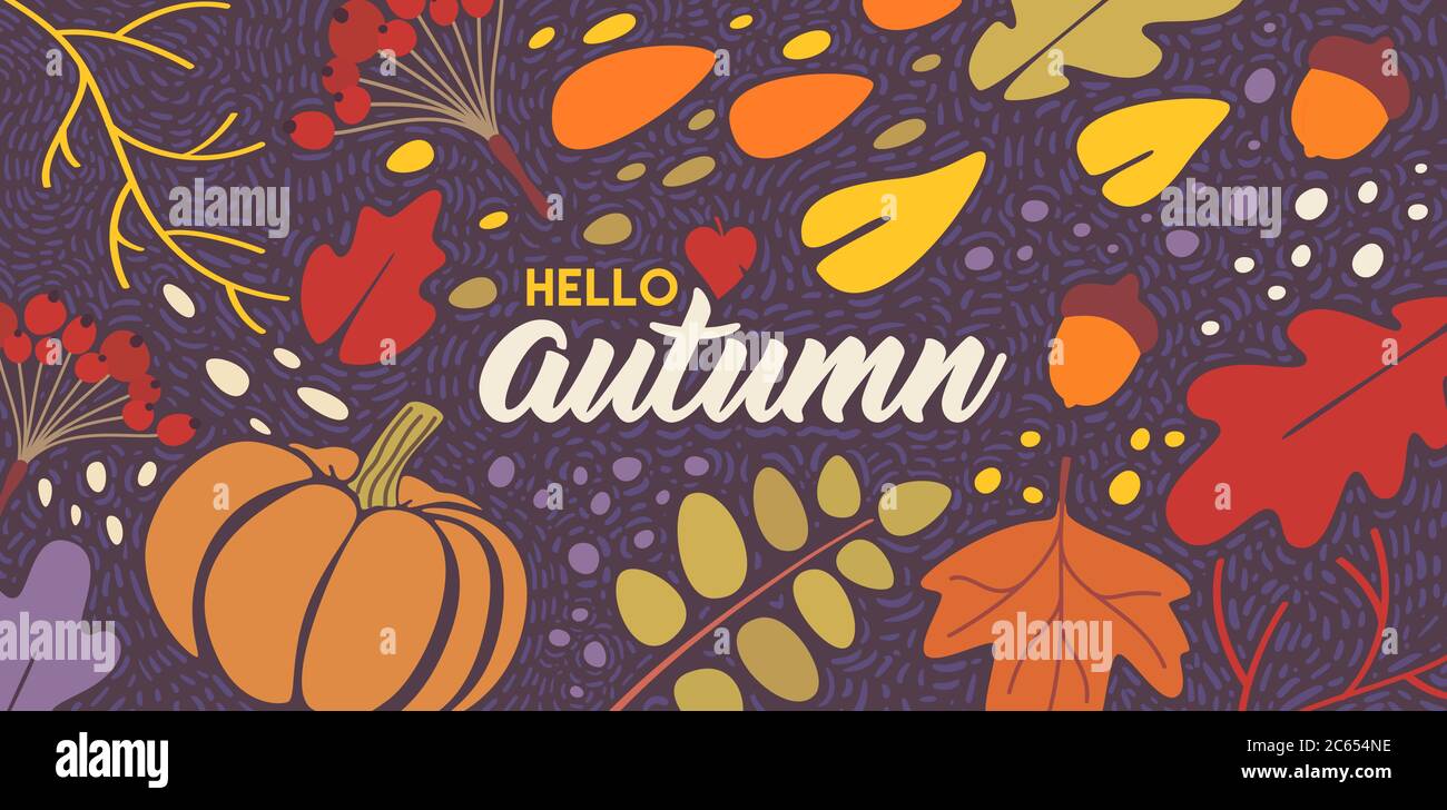 Autumn vector background concept for web Stock Vector