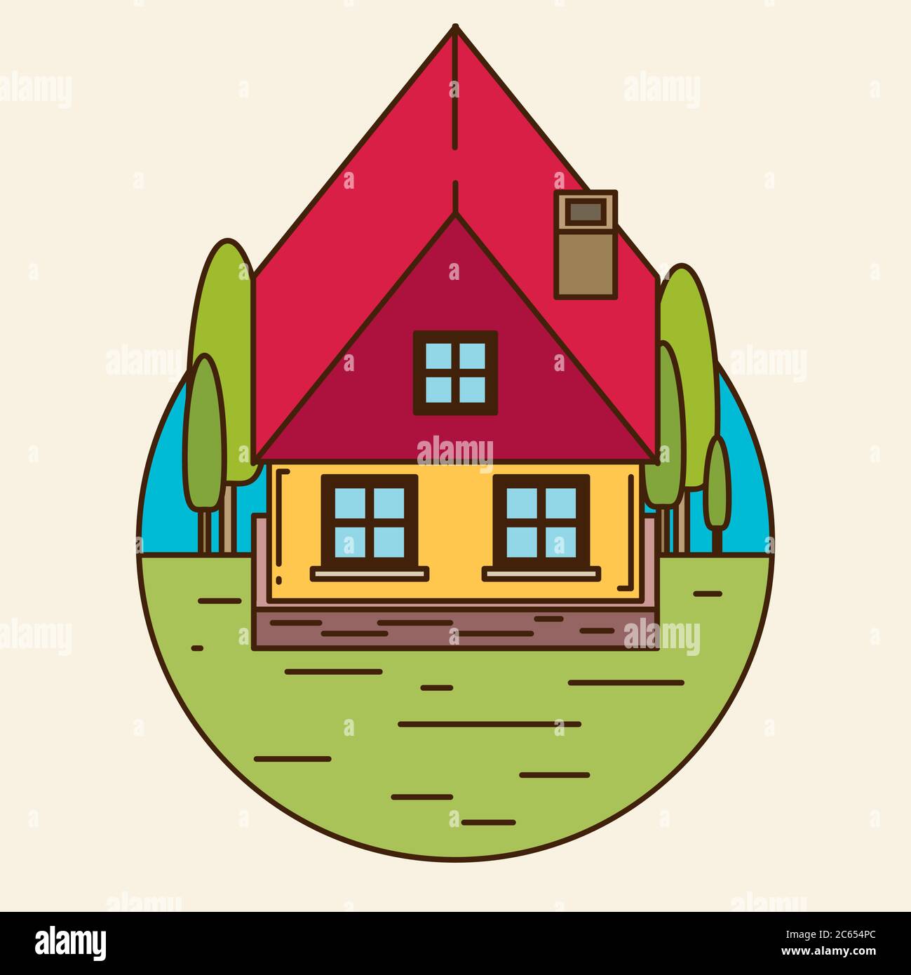 Flat house icon Stock Vector Image & Art - Alamy