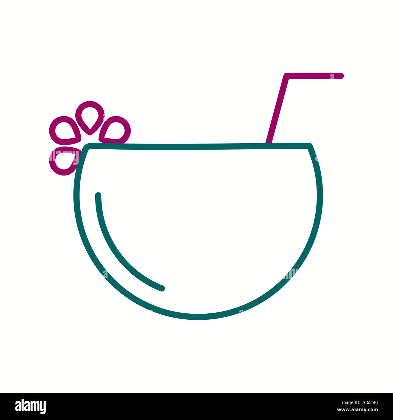 Unique Coconut Drink Vector Line Icon Stock Vector Image & Art - Alamy