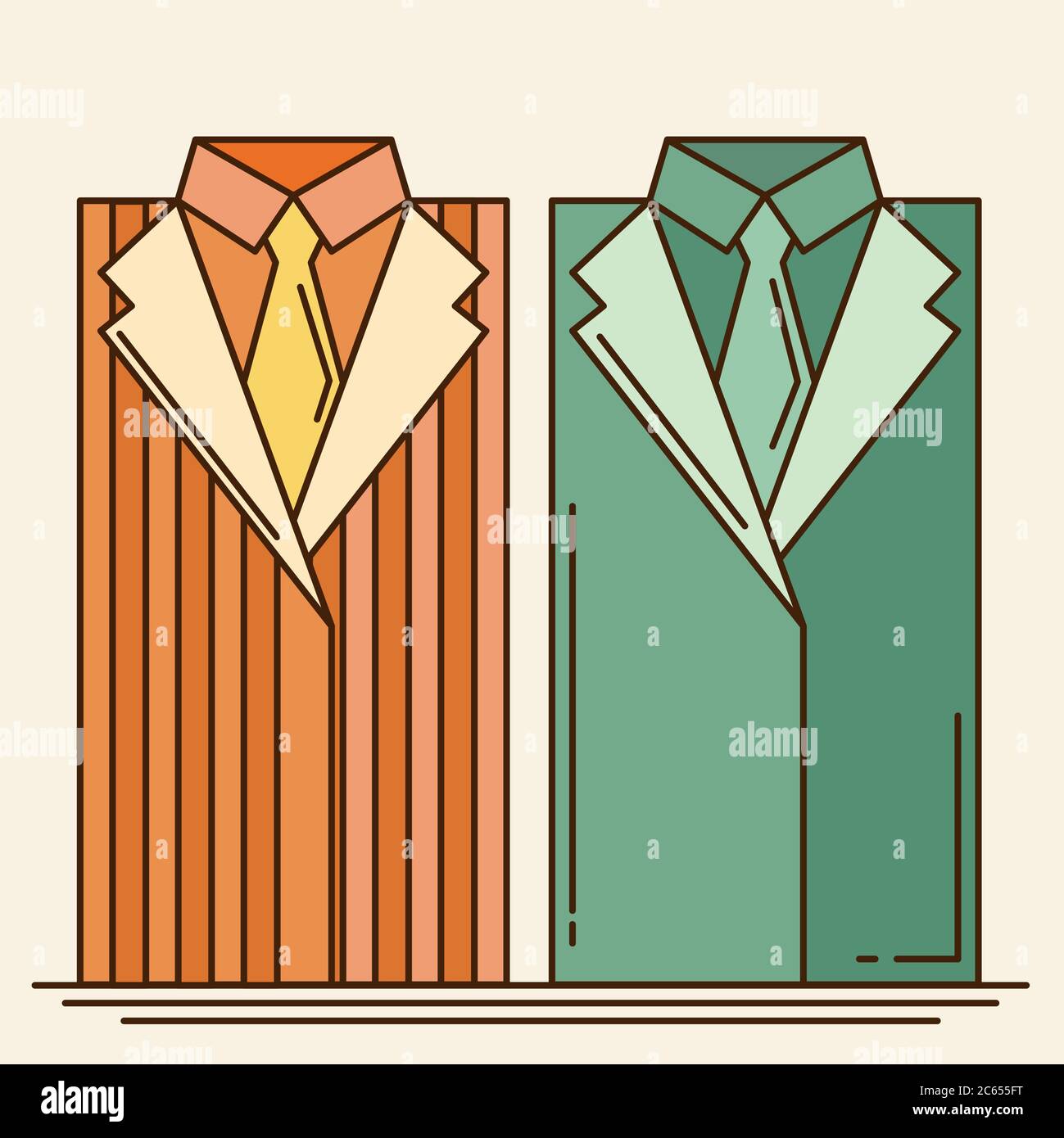 Flat business card template with jacket Stock Vector Image & Art Alamy