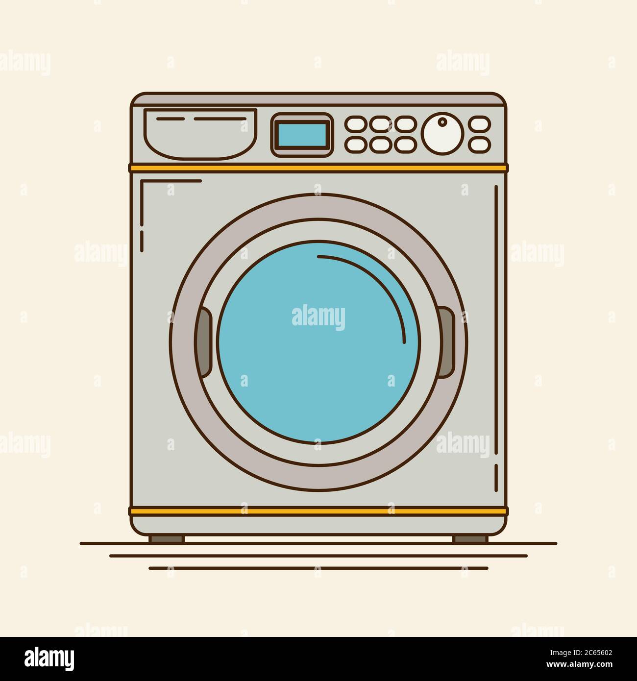 washing machine in flat style.modern vector illustration Stock Vector