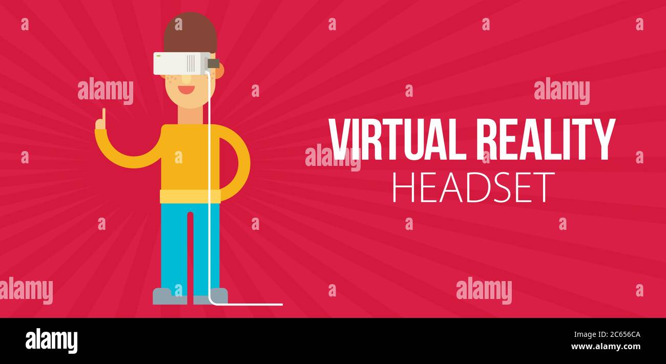 A man with isometric virtual reality headset Stock Vector Image & Art ...