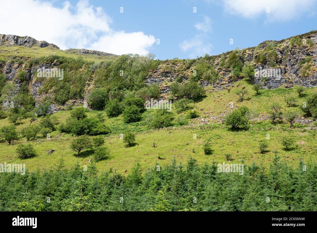 The magnificent Rock or Cliff face in County Sligo Stock Photo