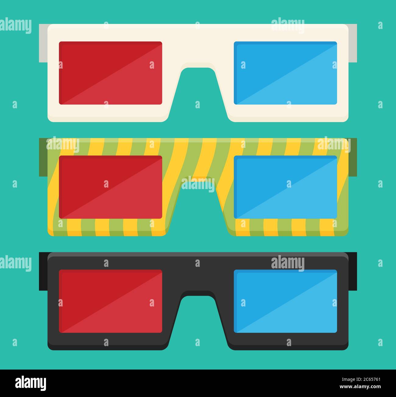 3d Glasses Vector Illustration Of Flat Stock Vector Image And Art Alamy 