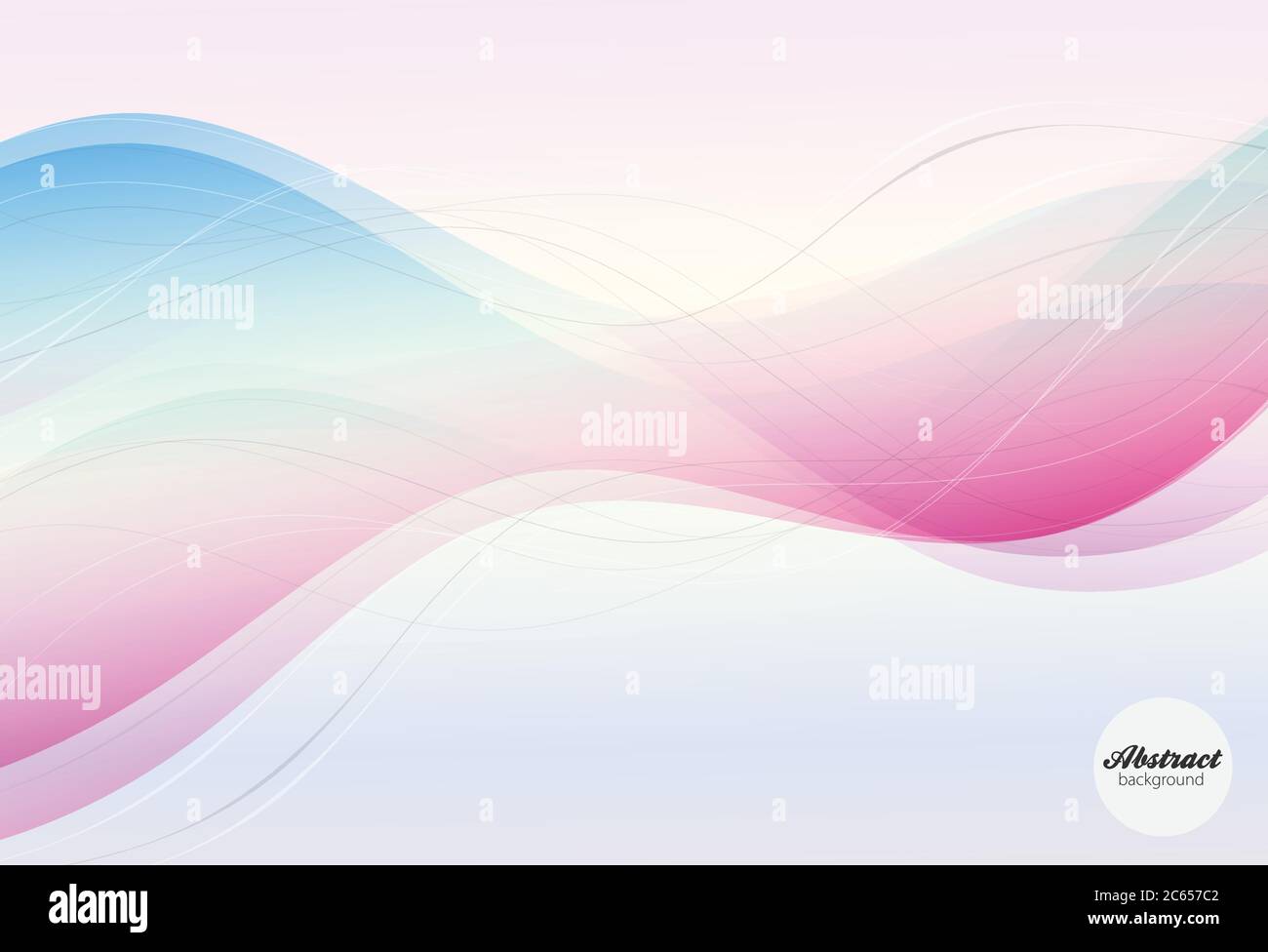 Abstract vector background, transparent waved lines for brochure, website, flyer design. Stock Vector