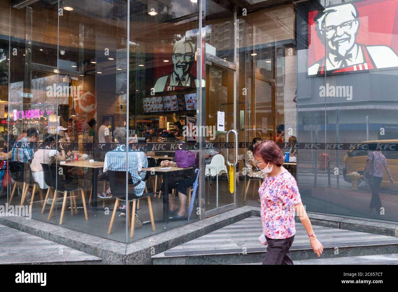 Hong Kong, China. 18th June, 2020. American fast food chicken restaurant chain Kentucky Fried Chicken KFC restaurant seen in Hong Kong. Credit: Budrul Chukrut/SOPA Images/ZUMA Wire/Alamy Live News Stock Photo
