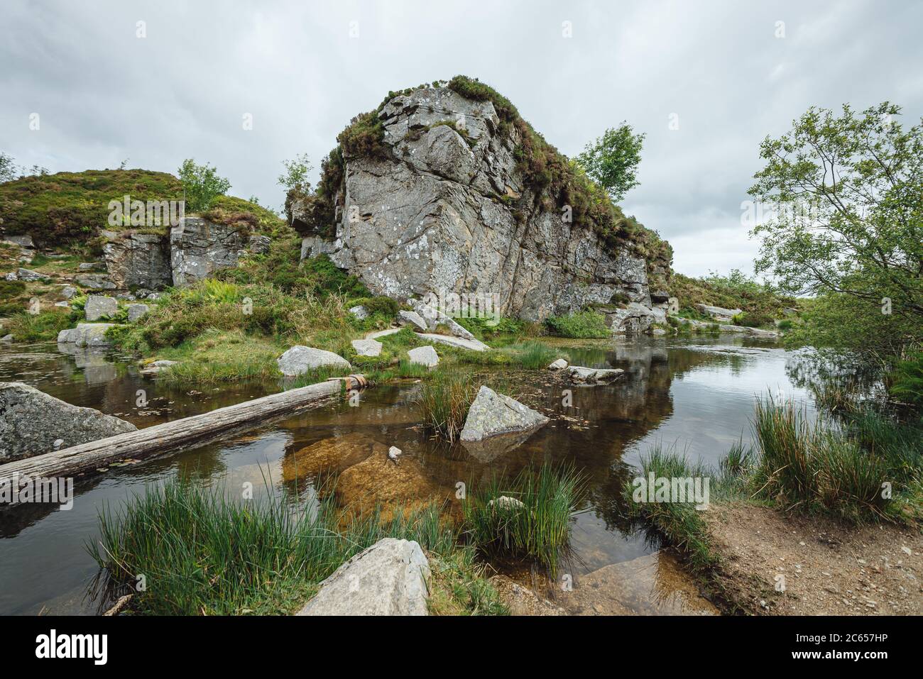 Haytor granite quarry, Haytor Down, Dartmoor, Devon, England, UK Stock Photo Alamy