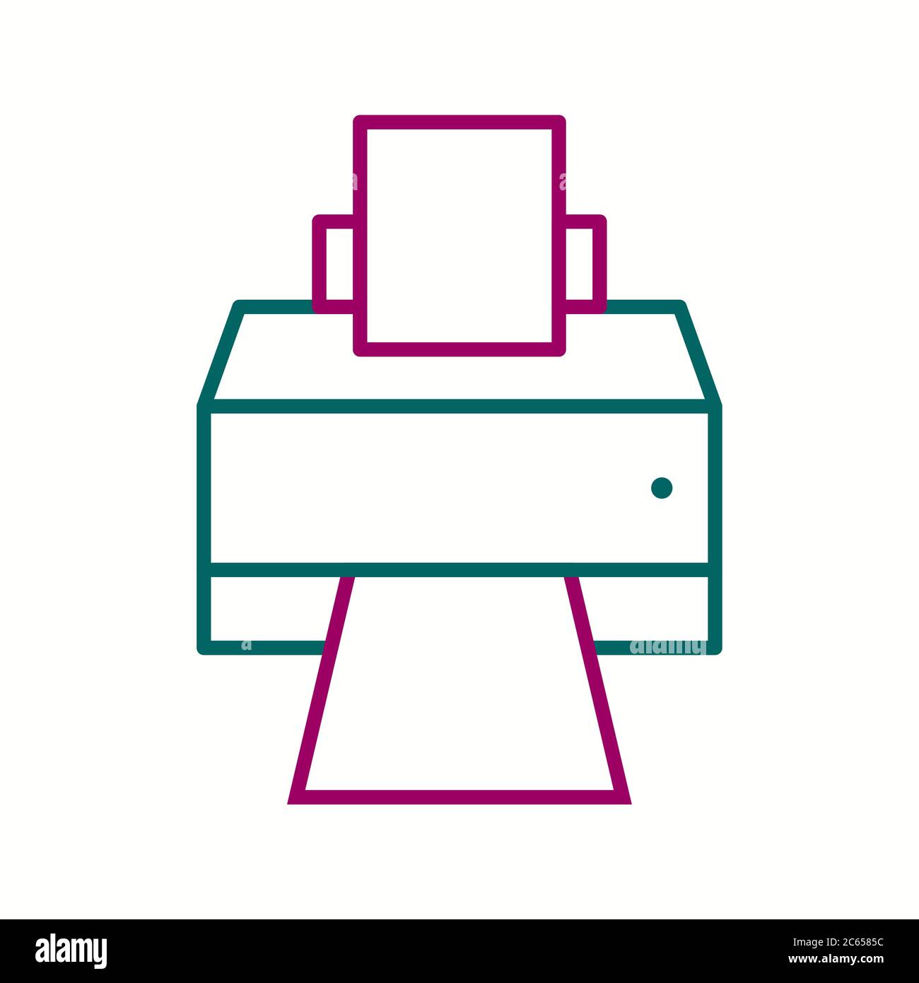 Unique Printer Vector Line Icon Stock Vector Image & Art - Alamy